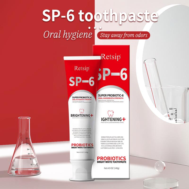 SP-6 Whitening Toothpaste Protects tooth enamel removes stains and reduces plaque