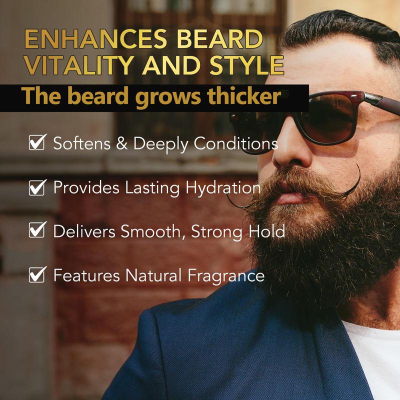 SEFUDUN Beard Essence Microneedle Set 60ml, Specially for Men's Care, Rich in Nourishing Ingredients, Make Beard Thicker, Used with Microneedle, Can Further Care for Beard, Daily Care, Maintain Beard Health