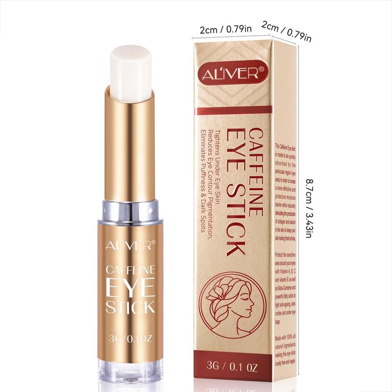 Caffeine Eye Stick, 2 Counts set Firming Eye Skin Stick, Natural Ingredients Made Mild and Non-irritating Eye Care Product for Women