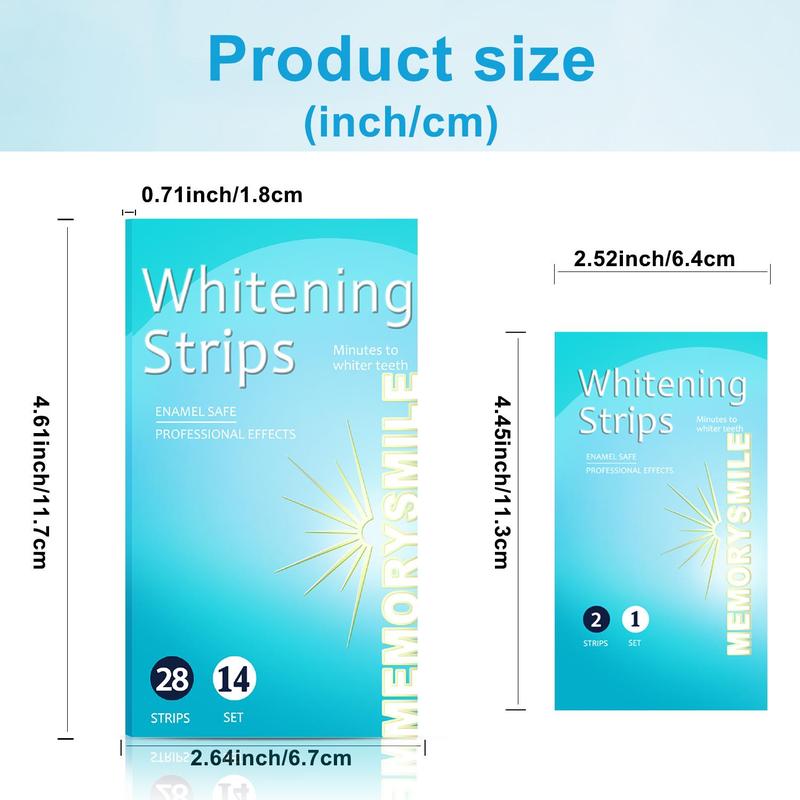 Teeth Brightening Strips, 14pcs set Professional Teeth Brightening Gentle Strips, Breath Freshening Teeth Brightening Strips, Summer Essentials, Back to School Oral Care Products