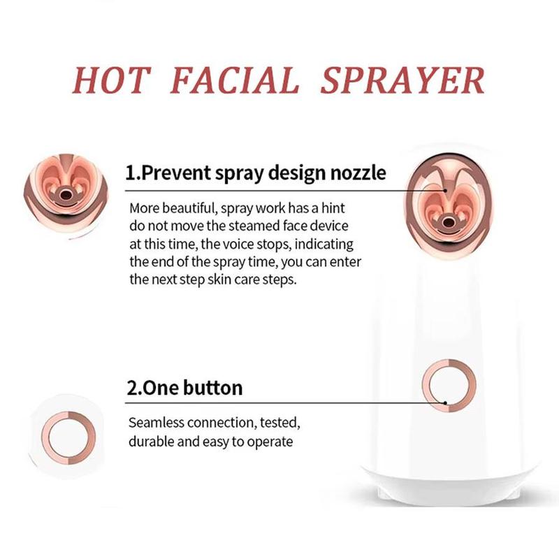 150ML Face Steamer, Multifunctional Nano Spray Facial Moisturizer, Portable Facial Skin Care Tool for Women & Girls