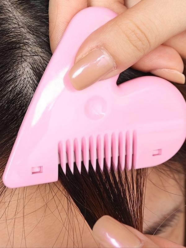 Heart Shaped Hair Trimmer, Portable Hair Cutting Comb, Hair Trimming Tool, Thinning Scissors, Double Sides Hair Razor Barber Comb, Home Mini Makeup Tools for Cutter Cutting