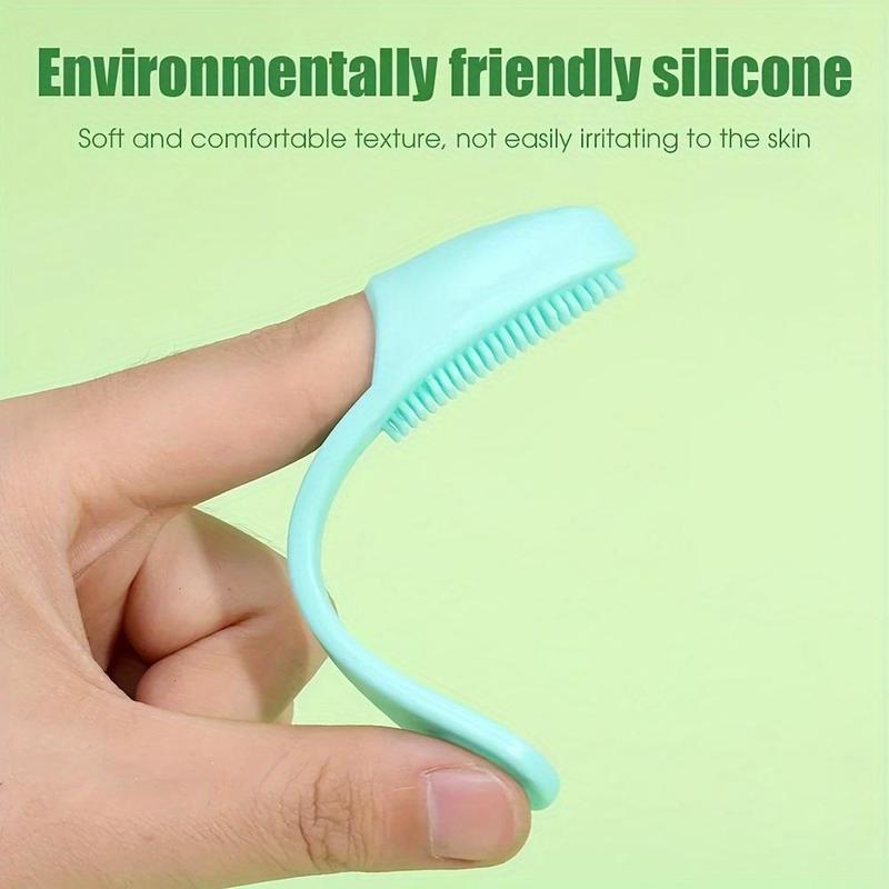 Facial Nose Cleaning Brush, 5 Counts Soft Silicone Finger Massage Brush, Face Washing Cleansing Tools, Travel Accessories