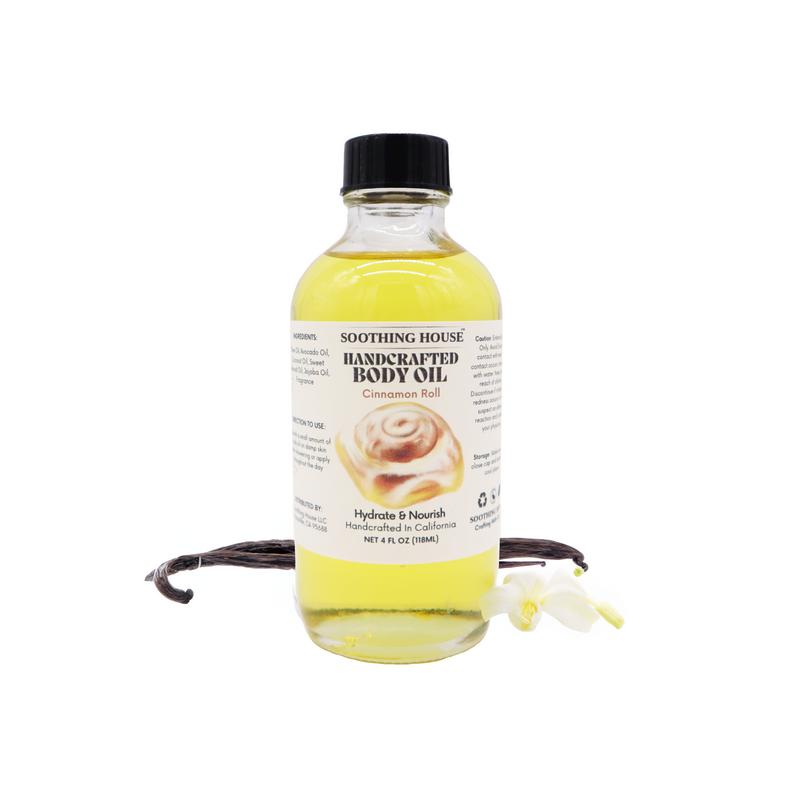 Cinnamon Roll Handcrafted Body Oil - Moisturizing and Nourishing for Soft and Smooth Skin