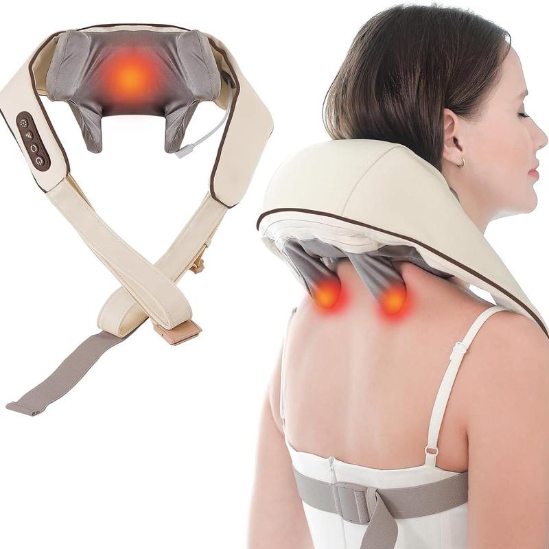 Neck and Shoulder Massager, Back Massager with Heat, Deep Kneading Electric Massage Pillow for Neck, Back Shoulder Foot Body, Christmas Gift, Back Neck Massager