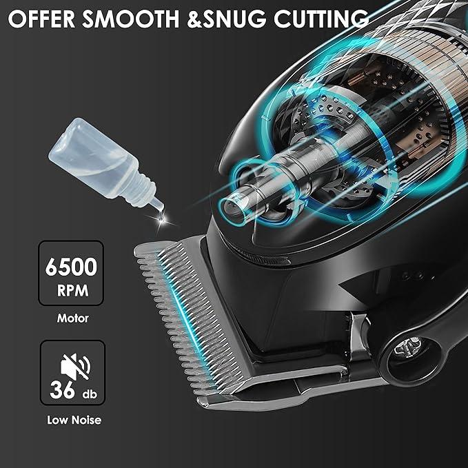 KEMEI Hair Clippers for Men, Professional Barber Clippers for Hair Cutting Cordless&Corded, rechargeable beard trimmer Adjustable Comfort