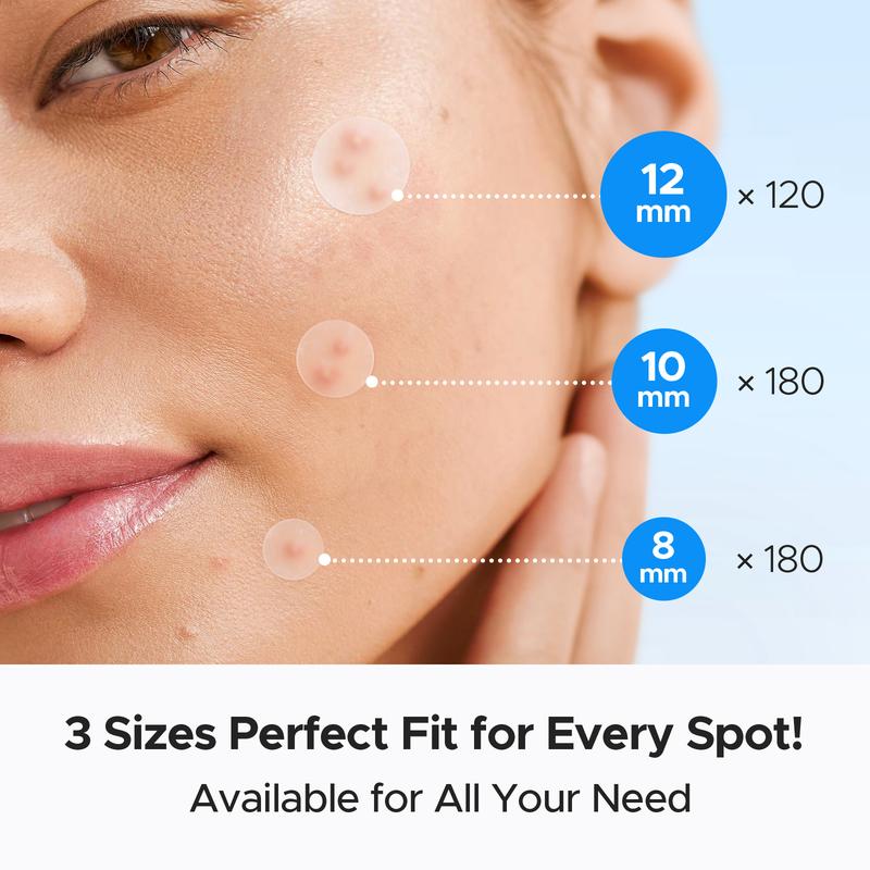 LitBear Pimple patches , Bulk, 480  3 Size Acne  for Face, Hydrocolloid Spot Stickers for Covering Zits, Blemishes, and Breakouts, Suitable for All Skin Types, Invisible acne pimple , Skincare, Skin Repair star