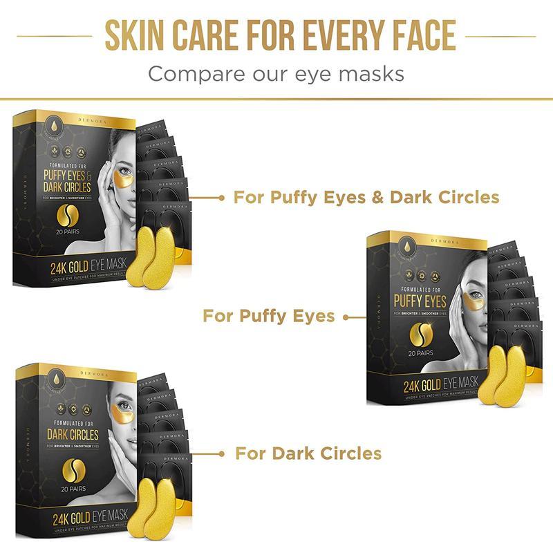 Golden Glow Under Eye Patches .Rejuvenating Treatment for Dark Circles, PuffyEyes, Refreshing, Revitalizing, Travel, FirmingWrinkles