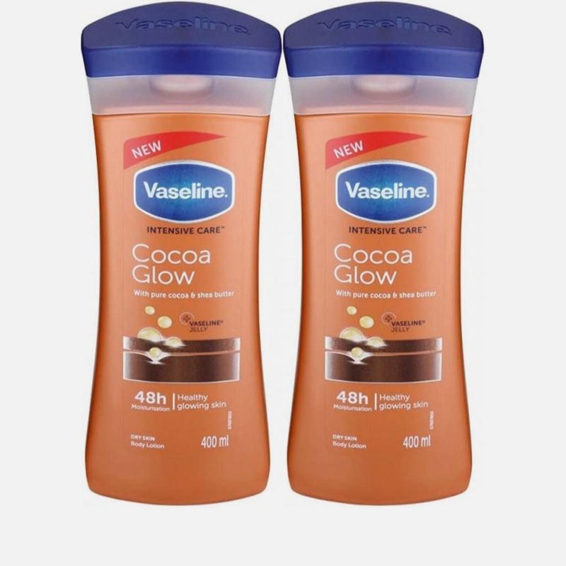 Vaseline Intensive Care Cocoa Glow Moisturizers Pack of 2 400mL - Skincare