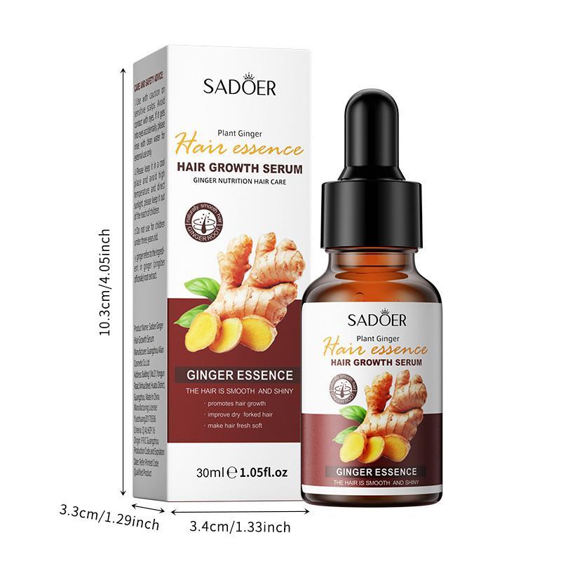 Ginger Hair Care Serum, Plant Extract Moisturizing Hair Essential Oil, Hair Solutions Hair and Scalp Moisturizer, Haircare Product Comfort Scalp & Hydrate Dry Hair