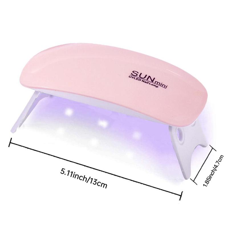 Portable Nail Lamp, 1 Count Pocket Size LED Nail Art Lamp, Professional Manicure Pedicure Tool for Home & Salon Use