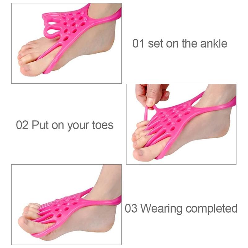 Women's Foot Stretching Belt, 1 Pair Toe Stretching Exercises, Thumb Valgus Orthosis, Toe Straightener, Toe Separator, with Concave-convex Massage Points