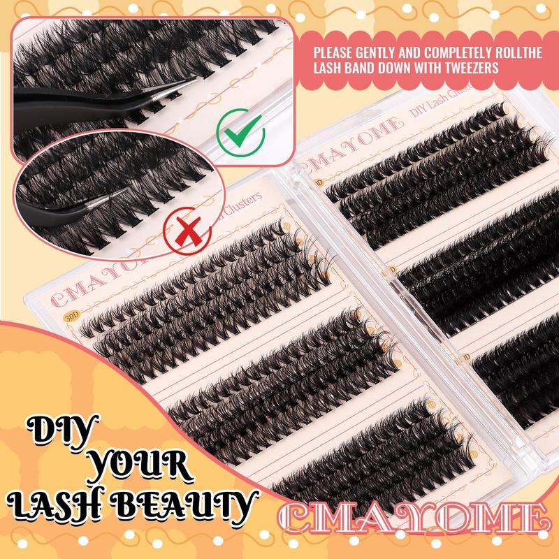 Natural Look Eyelash Extensions Kit, 464 Clusters Mixed Length & Style Individual False Eyelashes with Tools for Eyelashes Extensions, Eye Makeup Accessories for Women & Girls, Christmas, Christmas Gift