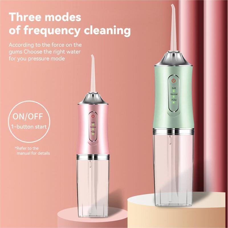 Rechargeable Water Flosser, 1 Set Portable Orallrrigator with 4 Counts Jet Tips, Waterproof TeethCleaner, 3 Modes Teeth Cleaning Tool for Home& Travel, Water Flosser For Teeth, Halloween,Christmas, Fall Gift, Winter Gift, Gift