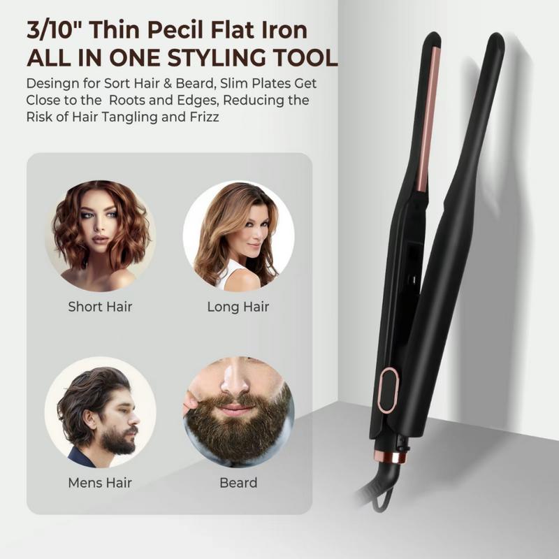 Megalook Electronic Flat lron Hair Heater 3D Floating Plates Hair Straightener and Curler 2 in 1 Styling Tool