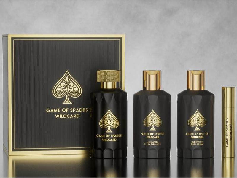 Game of Spades Wildcard 4 pcs Gift Set by Jo Milano Paris (parfum 3.4 oz., Aromatic Body cleanser 3.4 oz., Hydrating body cream 3.4 oz. & Atomizer)