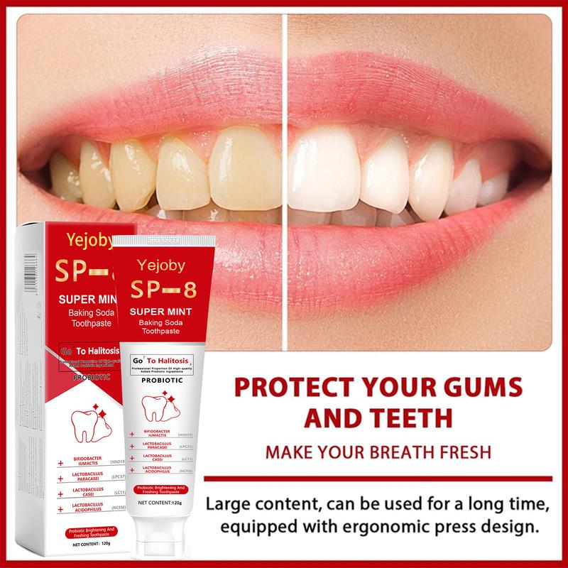 [Only $3!!!] SP-8 whitening Toothpaste, Super sp8 brightening Oral probiotic, sp 8 Bright White Toothpaste for Stain Removing, Fresh Breath & Teeth Health  Whitening Solution Effect is better than SP-6 and SP-7,SP-8 SP-6 SP-4 sp-8 sp-6 sp8 SP-10