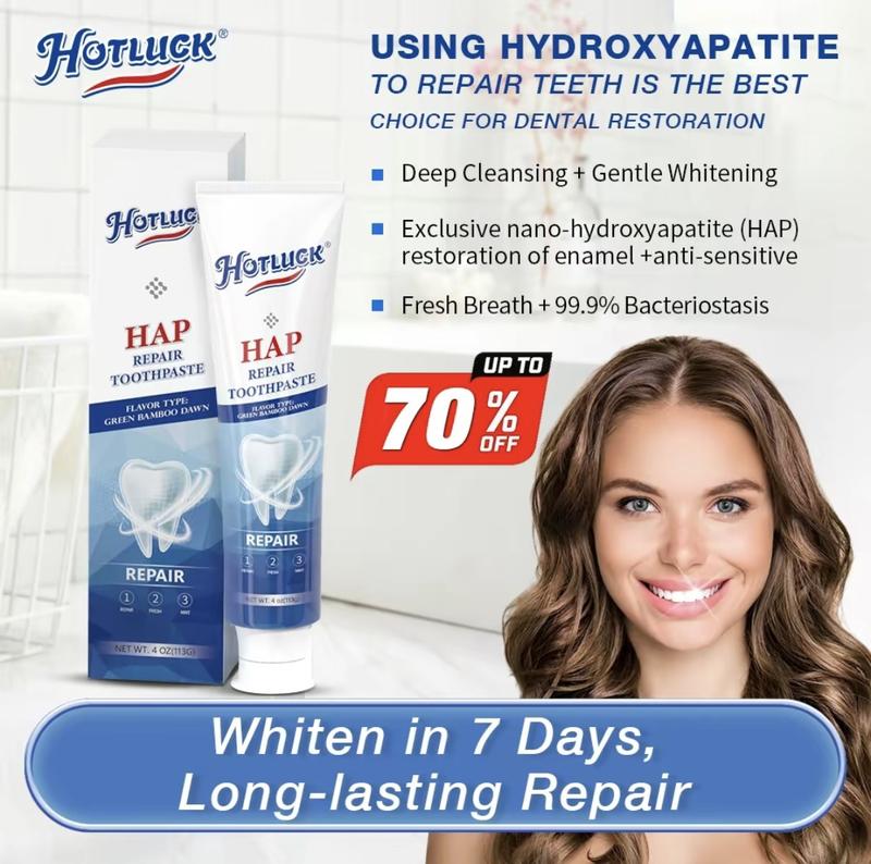 Hotluck Fluoride-Free HydroxyapatiteToothpaste-Whitening, PlaqueControl,Cavity Prevention, andStrengthens Teeth for the Whole FamilyOral