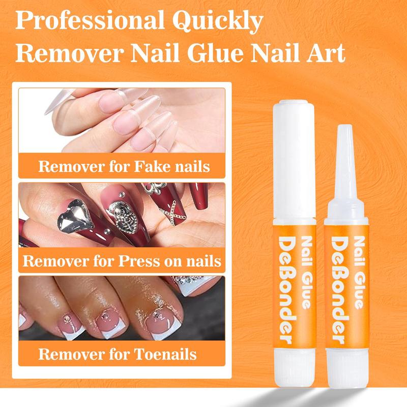 Nail Glue Remover, 10pcs set Gentle Nonirritating Nail Art Glue Remover, Professional Fast No Harm Nail Glue Remover, Nail Art & Nail Care Product