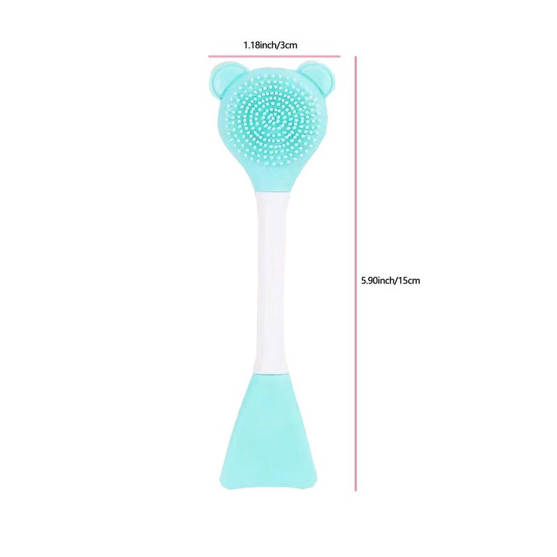 Silicone Face Massage Brush, Double-ended Face Scrubber, Facial Skin Care Brush, Great for Facial Pore Cleaning, Exfoliating & Face Massaging