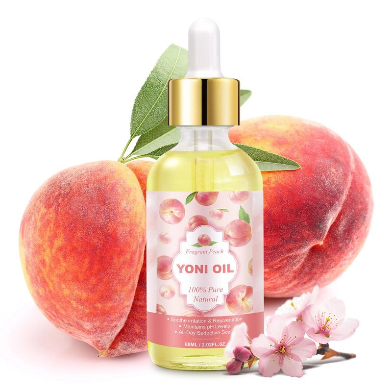 Peach Flavor Yoni Oil, 2 Counts set Organic Yoni Feminine Oil, Moisturizing Body Care Oil for Wetness, Body Juice Yoni Oil for Women