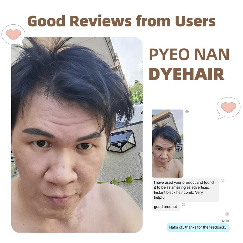 Natural Plant Extract Unisex  PYEONAN Hair Dye Comb Without Bleaching, Instant 2 in 1 + Grey Hair Coverage and Haircare -Herbal Ingredients Hair Color 2.8Oz.  80g