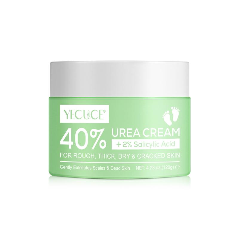 YECUCE Urea Cream 40% plus Salicylic Acid 2% - Foot Cream and Hand Cream Maximum Strength with Hyaluronic Acid Moisturizing, Tea Tree, and Aloe Vera For Deep Moisturizes,  Hydrate Callus Remover and Soften For AIl Skin Types