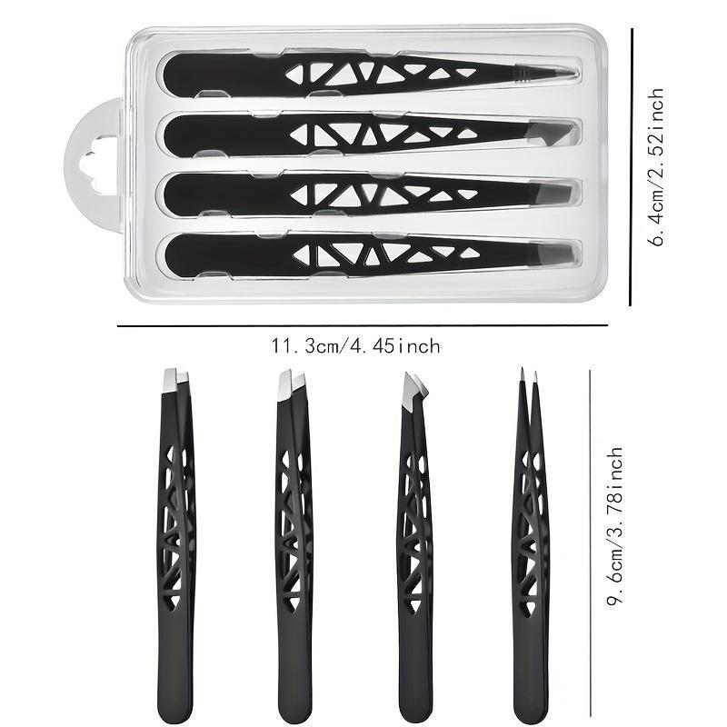 Professional Tweezer Set, High-quality Lightweight Eyebrow Hair Removal Tools, Hollow Design Makeup Tools for Men & Women, Christmas Gift