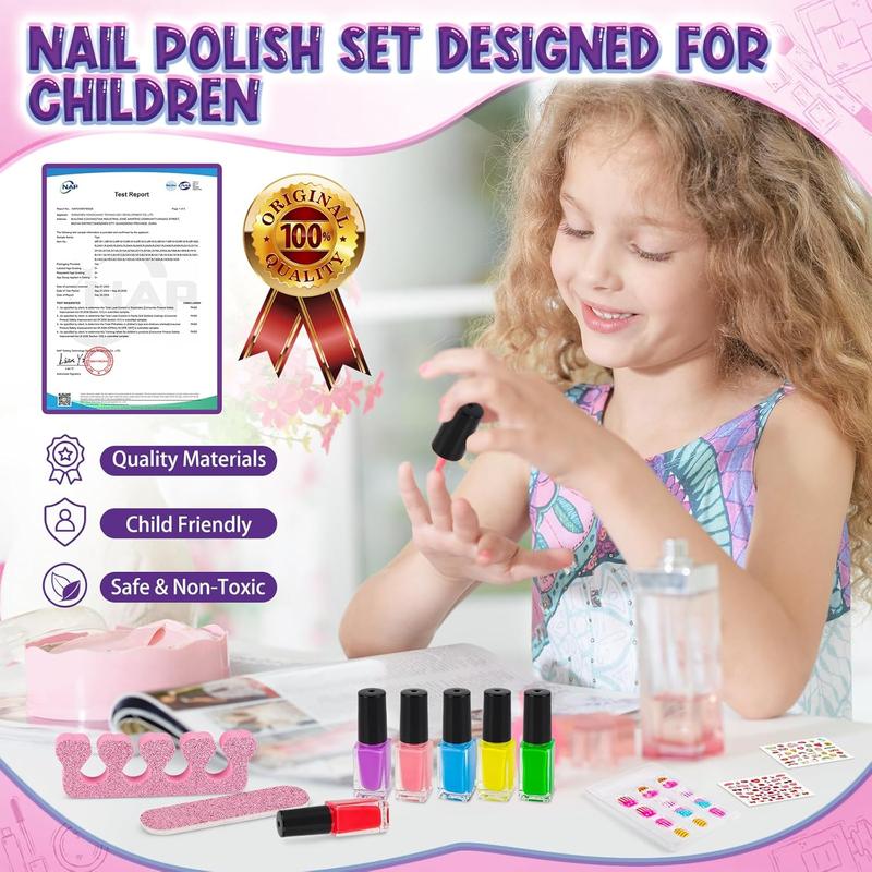 Polish Set for Girls, 14 count  Art Kit with  Dryer, Non   Polish kit and  Nails for , Girl Toys  6-8, Halloween Christmas Birthday Gifts for Girls 8-12