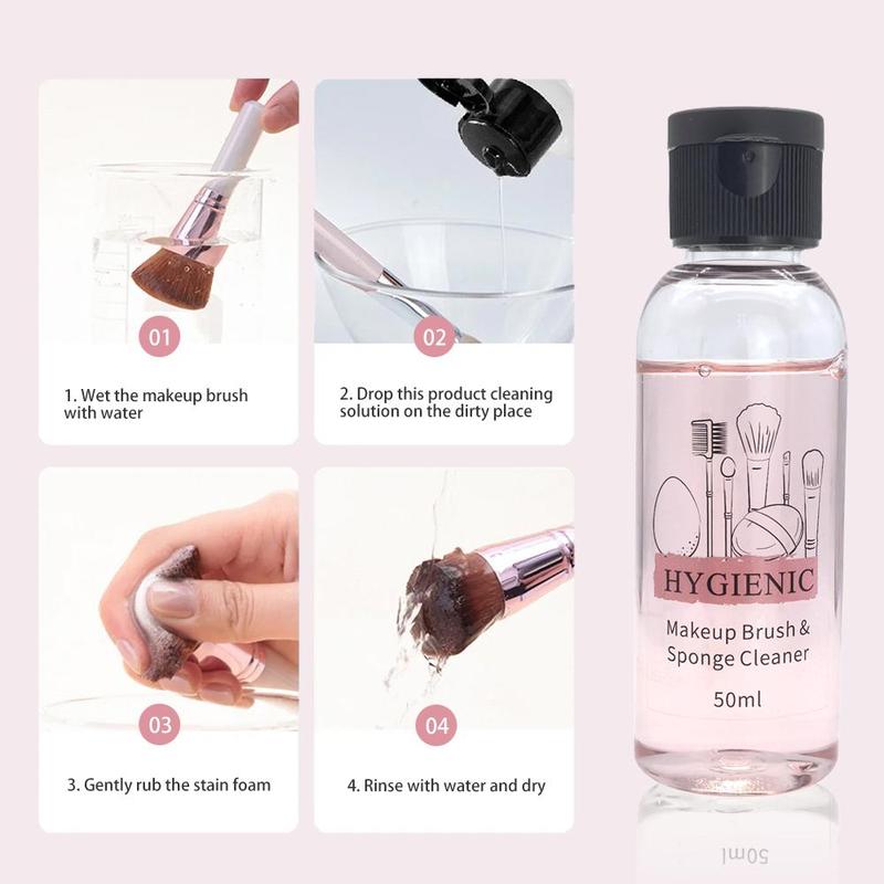 Makeup Brush Cleaner, 1 Count Gentle Makeup Tool Cleaning Liquid, Professional Cleaning Tools For Makeup Sponge & Powder Puff, Christmas Gift