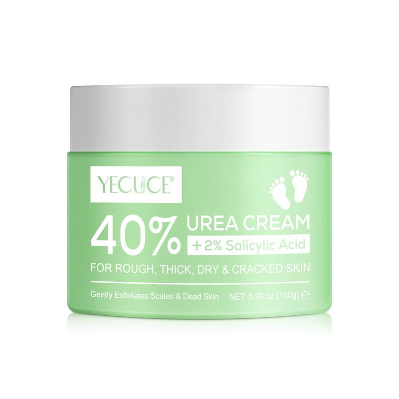 YECUCE Urea Cream 40% plus Salicylic Acid 2% - Foot Cream and Hand Cream Maximum Strength with Hyaluronic Acid Moisturizing, Tea Tree, and Aloe Vera For Deep Moisturizes,  Hydrate Callus Remover and Soften For AIl Skin Types