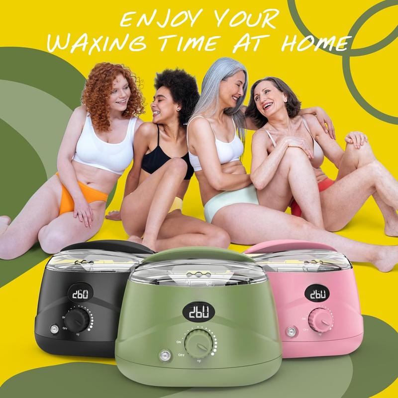 Waxing Kit, digital wax pot hard wax kit with accessories Brazilian and full waxing women and men