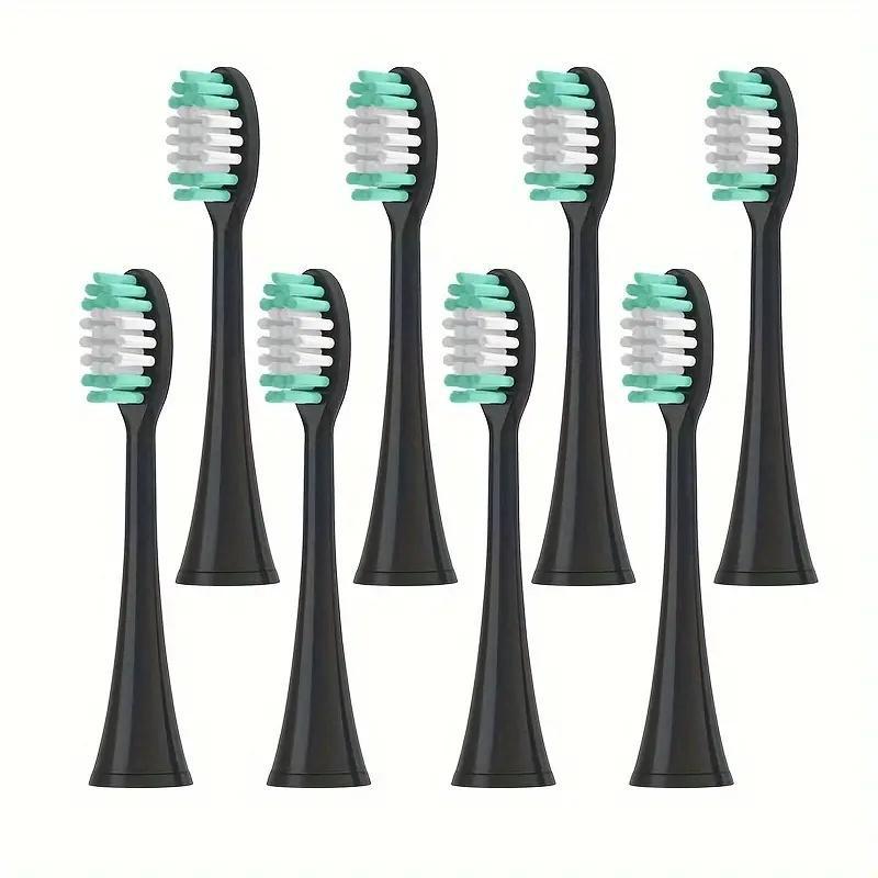 Replacement Toothbrush Heads, 8 Counts Soft Bristles Toothbrush Heads, Personal Care Accessories Compatible with AquaSonic Electric Toothbrush