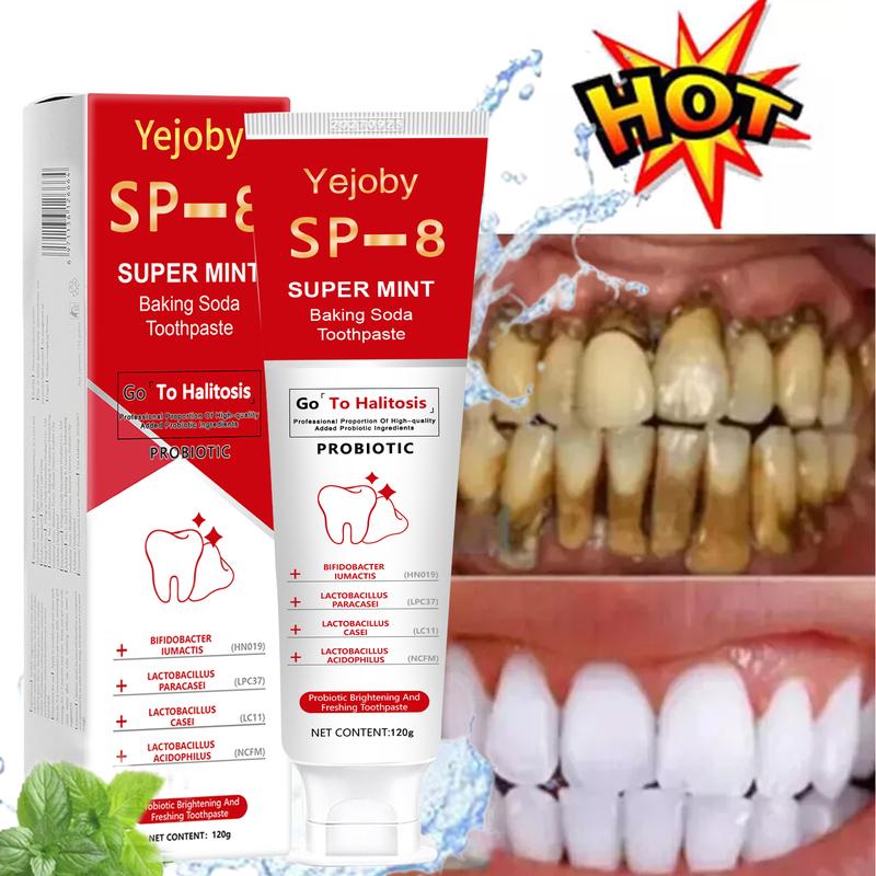 [Only $3!!!] SP-8 whitening Toothpaste, Super sp8 brightening Oral probiotic, sp 8 Bright White Toothpaste for Stain Removing, Fresh Breath & Teeth Health  Whitening Solution Effect is better than SP-6 and SP-7,SP-8 SP-6 SP-4 sp-8 sp-6 sp8 SP-10