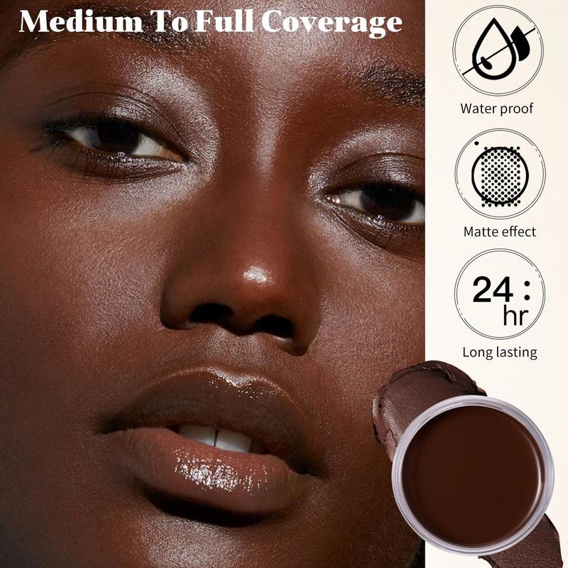 Long Lasting Silky Cream Foundation, 1 Box Full Coverage Flawless Makeup Cream, Moisturizing Waterproof Cream Foundation, Makeup Product for Women & Girls