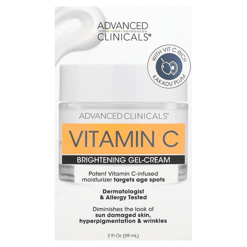 Advanced Clinicals Vitamin C, Brightening Gel-Cream, 2 fl oz (59 ml)