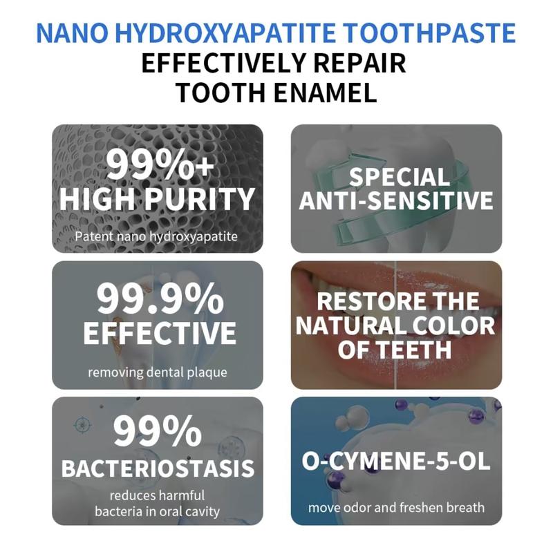 Hotluck Fluoride-Free HydroxyapatiteToothpaste-Whitening, PlaqueControl,Cavity Prevention, andStrengthens Teeth for the Whole FamilyOral