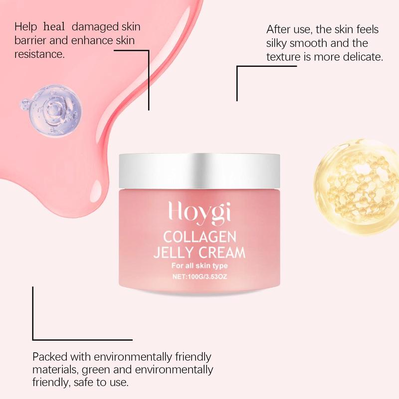 Collagen Jelly Cream for Deep Moisturizing & Reduce Dryness & Even Skin Tone, Soothing Moisturizing Cream for Women & Men, Moisturizer for All Skin Types