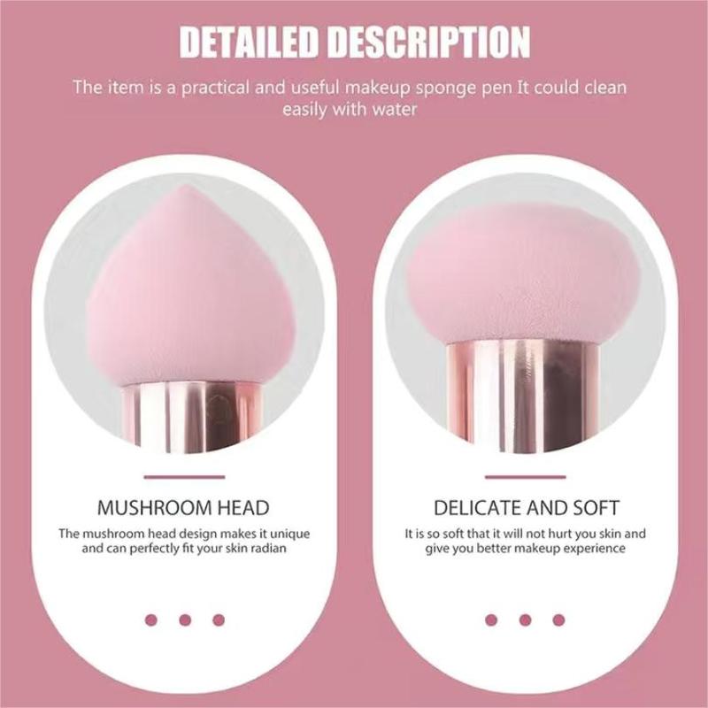 Makeup Sponge Set, 3 Counts set Mushroom Head & Gourd & Oblique Sponge, Dry & Wet Use Makeup Sponge, Professional Makeup Tools for Women