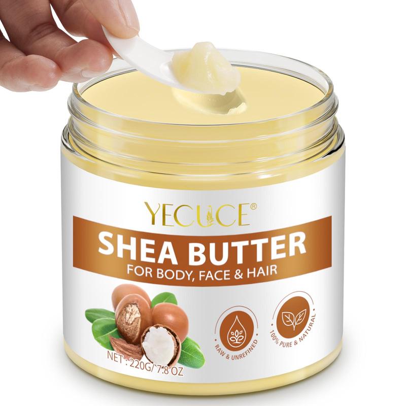 Shea Butter for Body, Face & Hair, 1 Box Moisturizing Body Butter, Nourishing Skin Moisturizer, Skin Care Product for Women & Men