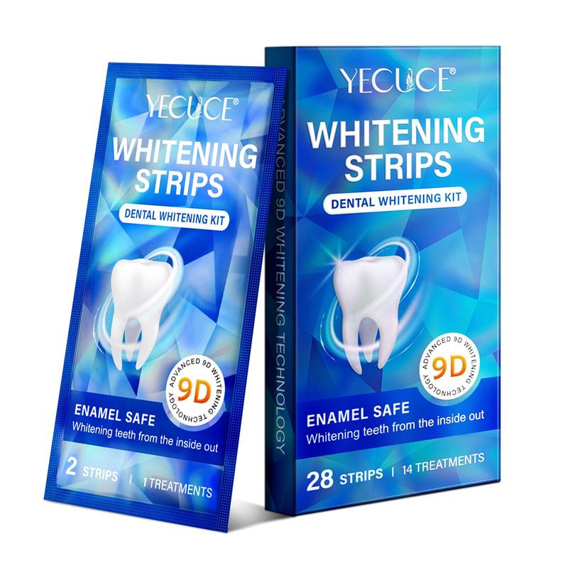 Advanced 9D Teeth Brightening Strips, 14pcs box Comfort Teeth Brightening Strips, Oral Care Strips for Men & Women, Dental Care Products for Home & Travel