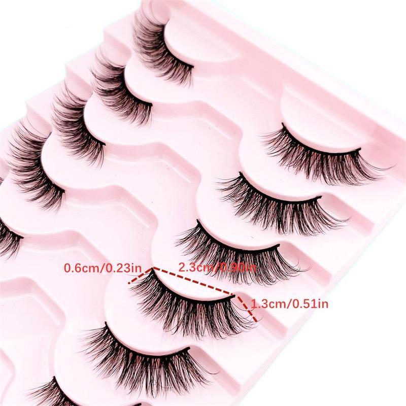 Eyelashes Extensions Half Cut False Eyelashes, 10 Pairs Natural Fluffy Cluster Eyelashes Extensions Kit, Lash Extension Kit for Women, Eyelash Extension Kit, Christmas Gift