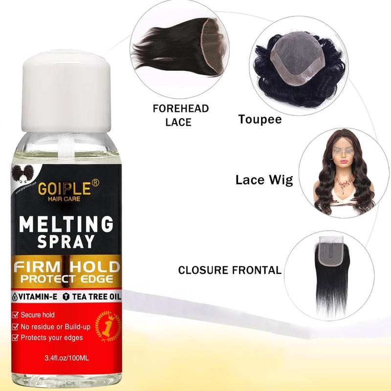 Hair Extension Adhesive Spray Kit - Lace Front Wig & Closure Glue, No Melt for Wigs & Extensions