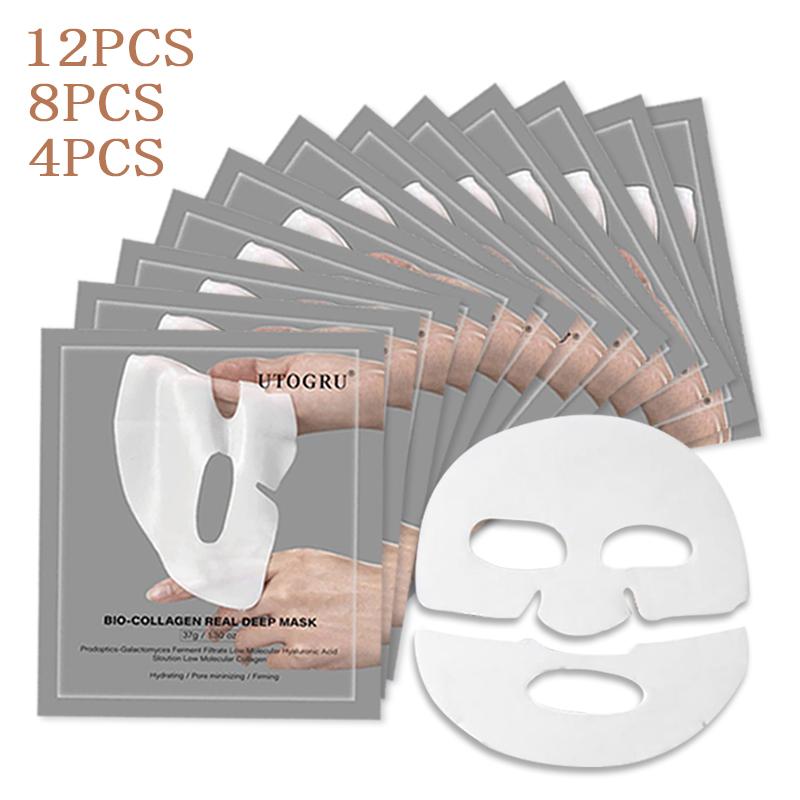 12PCS UTOGRU Deep Collagen Power Boosting Mask | THE ORIGINAL OVERNIGHT COLLAGEN MASK, Gentle,Travel-Friendly Skincare  Comfort