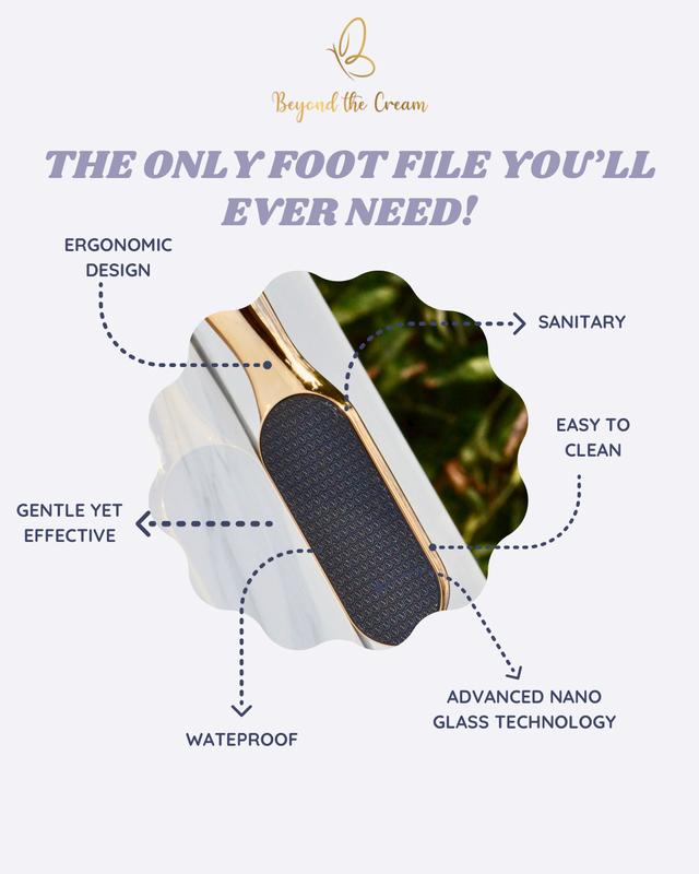 Foot File by Beyond The Cream x The Thai Lyfe. Exfoliates and softens callused and cracked feet. Say hello to baby soft feet! Manicure Nail foot file callus manicure pedicure hard skin