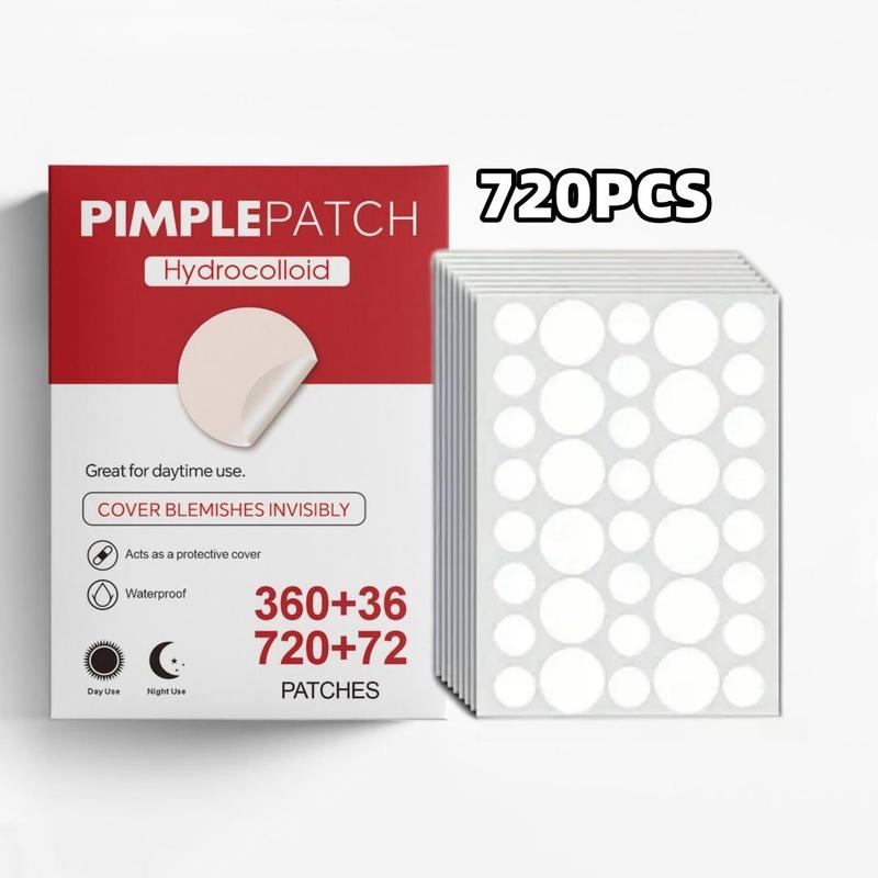 Round Shaped Hydrocolloid Acne Patches, 720pcs box Waterproof Acne Cover Stickers, Facial Skin Care Products for Women & Men