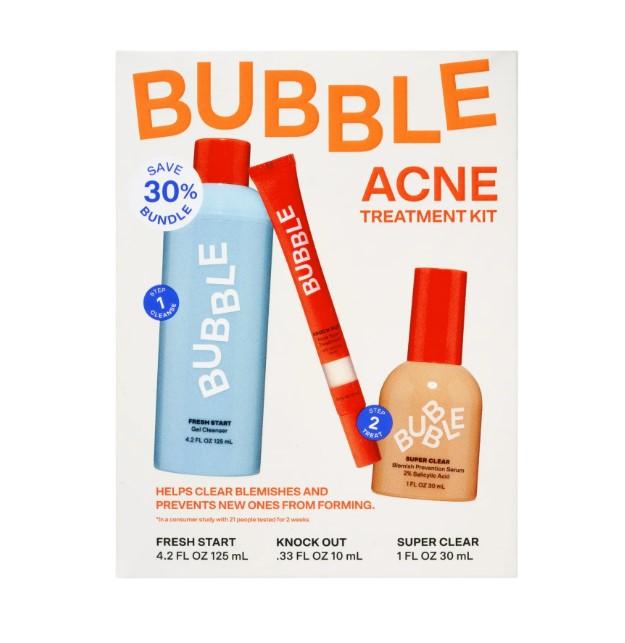 Bubble Skincare Acne Kit for All Skin Types - Includes 3 Items for Skin Repair and Comfort