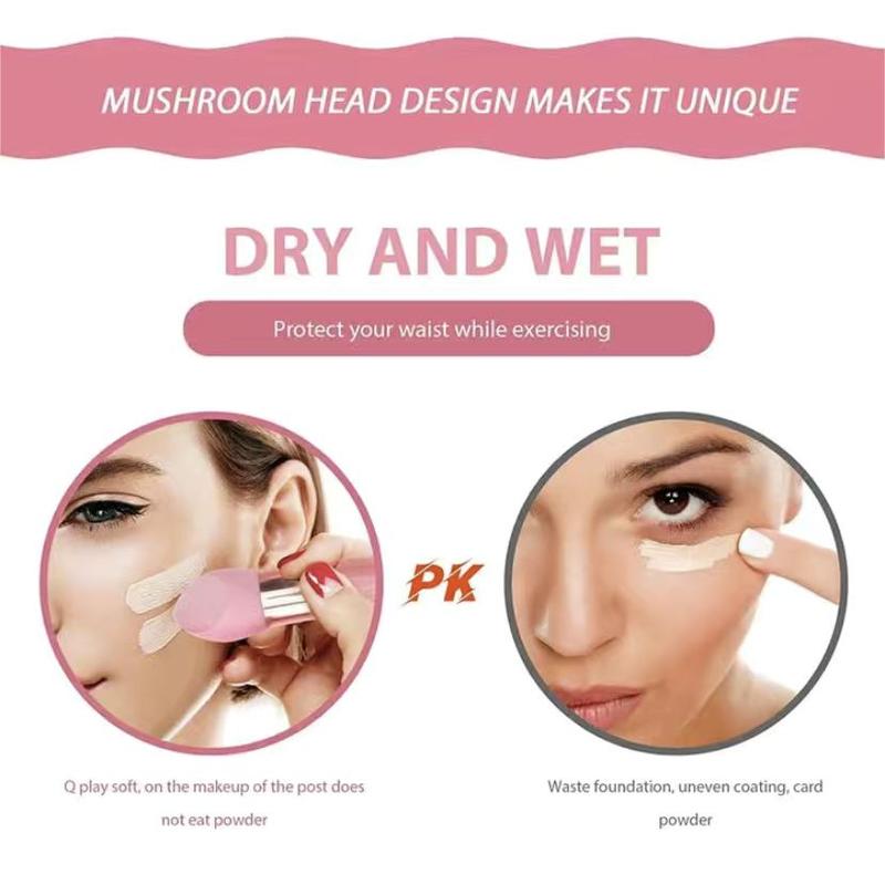 Makeup Sponge Set, 3 Counts set Mushroom Head & Gourd & Oblique Sponge, Dry & Wet Use Makeup Sponge, Professional Makeup Tools for Women