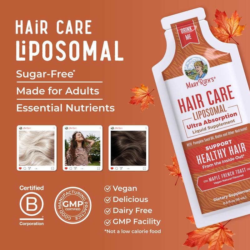 MaryRuth's Hair Care + Sleep Support Bundle - Hair Care Liposomal & Liquid Nighttime Multimineral