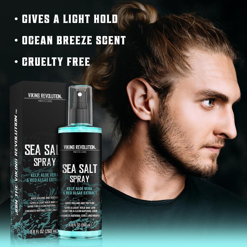 Viking Revolution Sea Salt Spray for Hair Men - Hair Texturizing Spray with Kelp, Aloe Vera and Red Algae Extract - Surf Spray to Add Volume and Texture Sea Salt Spray for Men Beach Hair Spray - 8.8Oz no brand